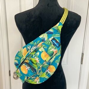 KAVU Rope Sling Backpack Ocean Citrus Travel Crossbody NEW